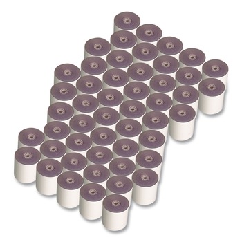 PM Company PMC07638 3 in. x 70 ft. Impact Printing Carbonless Paper Rolls - White/Canary/Pink (50/Carton)