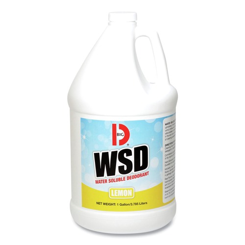 Air Fresheners & Odor Eliminators | Big D Industries 161800 1 gal. Bottle Water-Soluble Deodorant - Lemon Scent (4/Carton) image number 0