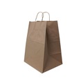 Shopping Bags | Solupac TKNTAOUDE 12 in. x 9 in. x 15.75 in. Take Out Twist Handle Bag - Natural (200/Carton) image number 3