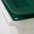 Food Storage Containers & Lids | Carlisle 1197008 7.31 in. x 7.31 in. x 0.63 in. Squares Food Storage Container Lid - Forest Green image number 1