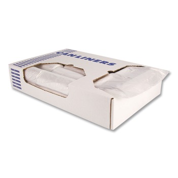 Boardwalk Z4824LNKR01 10 Gallon 8 mic 24 in. x 24 in. High-Density Waste Can Liners - Natural (1000/Carton)