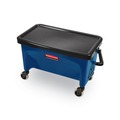 Finish Mops & Applicators | Rubbermaid Commercial FGQ93000BLUE 3 gal. Microfiber Finish Bucket with Lid - Blue image number 1
