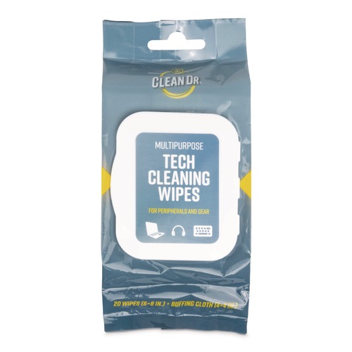 Cleaning Cloths & Wipes | Digital Innovations 32566 6.88 in. x 3.9 in. ScreenDr Device and Screen Cleaning Wipes - Unscented, White/Gray (20/Pack) image number 0