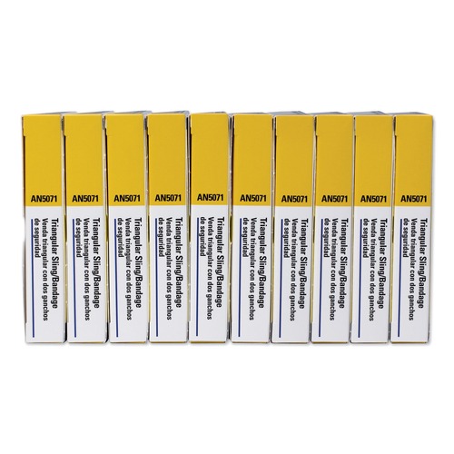 Bandages | First Aid Only AN5071-10 40 in. x 40 in. x 56 in. First-Aid Refill Sling/Tourniquet Triangular Bandages (10/Pack) image number 0