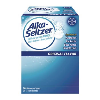 PRODUCTS | Alka-Seltzer 64038 Buffered Aspirin (NSAID) Tablets 2/Pack 30 Packs/Box