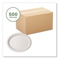 Platters | Vegware VW-P009NFA 8 in. x 10 in. Nourish Molded Fiber Compostable Sugarcane Tableware Platter - White (500/Carton) image number 1