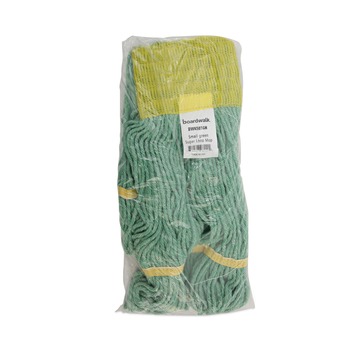 Boardwalk BWK501GN 5 in. Headband Super Loop Cotton/Synthetic Fiber Wet Mop Head - Small, Green (12/Carton)