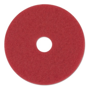 3M 5100-20 20 in. Low-Speed Buffer Floor Pads - Red (5/Carton)
