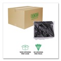 Disposable Spoons | Eco-Products EP-S113 6 in. 100% Recycled Content Spoon - Black (1000/Carton) image number 4