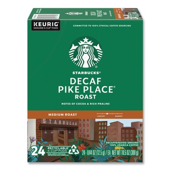 Starbucks 12434952 Coffee K-Cups Pack - Pike Place Decaf (24/Box)