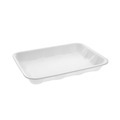 Food Containers & Lids | Pactiv Corp. 0TF104D10000 9.5 in. x 7 in. x 1.25 in. No. 4D Foam Meat Tray - White (500/Carton) image number 0