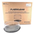 Perforated Roll & Hand Towels | Plastifar 18244 Bakery Containers, 9-in Cake Container, 11.2-in Diameter x 3.5-in h, Black/Clear, 50/Carton image number 0