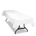 Table Covers & Skirts | Tablemate TBLPT549-WH 54 in. x 108 in. Table Set Poly Tissue Table Cover - White (6/Pack) image number 0