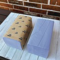 Perforated Roll & Hand Towels | Boardwalk BWK6191 9.05 x 10 Windshield Paper Towels - Blue (9/Carton) image number 4