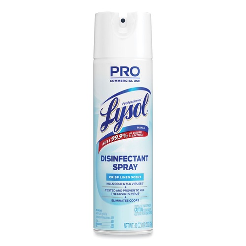 Disinfecting & Cleaning Solutions | Professional LYSOL Brand 36241-74828 19 oz. Aerosol Spray Disinfectant Spray - Crisp Linen image number 0