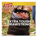 Drawstring & Kitchen Bags | Glad 78952 30 in. x 33 in. 30 gal. 1.05 mil. Drawstring Large Trash Bags - Black (90/Carton) image number 4