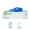 Food Service Disposable & Single Use Gloves | Boardwalk 395LBXA 5 mil Disposable General-Purpose Powder-Free Nitrile Gloves - Large, Blue (100/Box) image number 5