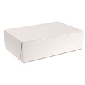 Bakery Boxes & Containers | SCT SCH 1025 14 in. x 10 in. x 4 in. Non-Window Paper Bakery Boxes - White (100/Carton) image number 0