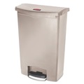 Indoor Waste Receptacles | Rubbermaid Commercial 1883552 Streamline 24-Gallon Resin Front Step Style Step-On Container - Beige image number 0