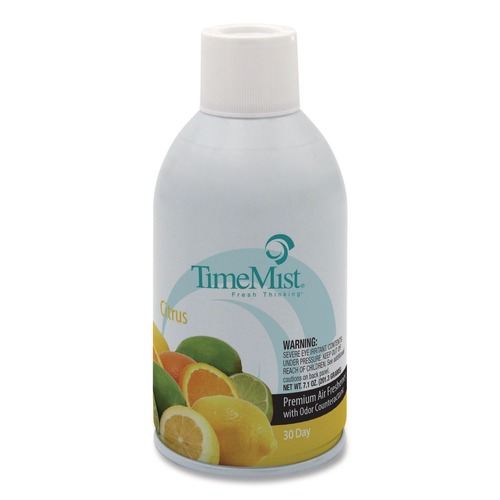 Air Fresheners & Odor Eliminators | TimeMist 1042781 6.6 oz. Aerosol Spray Premium Metered Air Freshener Refills - Citrus image number 0