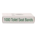 Toilet Seat Covers | Bagcraft 300591 Sani/Shield Printed 16 in. x 1.5 in. Toilet Seat Band - Deep Blue/White (1000/Carton) image number 1