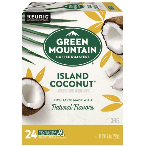 Coffee - Caffeinated | Green Mountain Coffee 5000365434 Coffee K-Cup Pods - Island Coconut (24/Box) image number 0