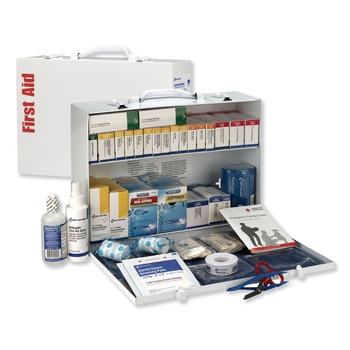 | First Aid Only 90573 ANSI 2015 Class Bplus Type I and II Industrial First Aid Kit for 75 People with Metal Case (1-Kit)