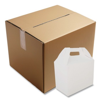 PRODUCTS | SCT 2709 10 lbs. Capacity 8.88 in. x 5 in. x 6.75 in. Paper Carryout Barn Boxes - White (150/Carton)