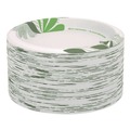 Plates | Dixie UX7WS Pathways Soak-Proof Shield WiseSize 6.88 in. Paper Plates - Green/Burgundy (125/Pack) image number 2
