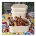 Food Containers & Lids | World Centric CTL-NT-16 4.7 in. x 6.8 in. x 0.8 in. Paper Lids for Containers - Natural (300/Carton) image number 2