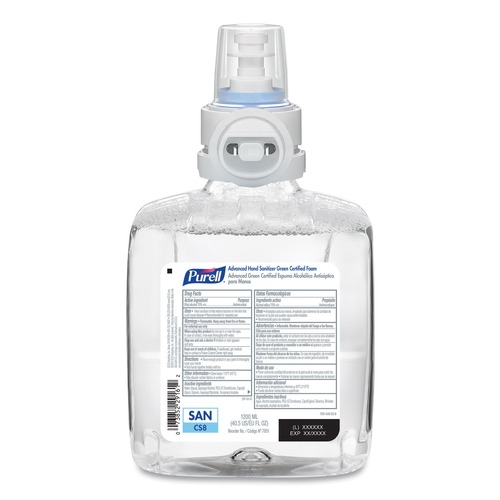 Hand Sanitizers | PURELL 7851-02 1200 ml Fragrance-Free Advanced Hand Sanitizer Green Certified Foam Refill for CS8 Dispensers (2/Carton) image number 0