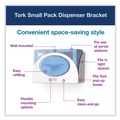 Towel Dispensers | Tork 655300 8.42 in. x 4.22 in. x 5.74 in. Small Bracket Wiper Dispenser - White image number 1