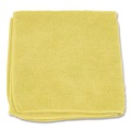 Cleaning Cloths & Wipes | Boardwalk BWK12YELCLOTH 12 in. x 12 in. Microfiber Cleaning Cloths - Yellow (12/Pack) image number 1