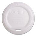 Cup Lids | Eco-Products EP-ECOLID-W 10 - 20 oz. EcoLid Renewable/Compostable Hot Cup Lid - White (800/Carton) image number 0