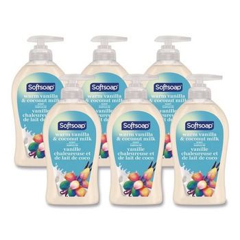 Softsoap US07059A 11.25 oz Liquid Hand Soap Pumps - Vanilla and Coconut (6/Carton)