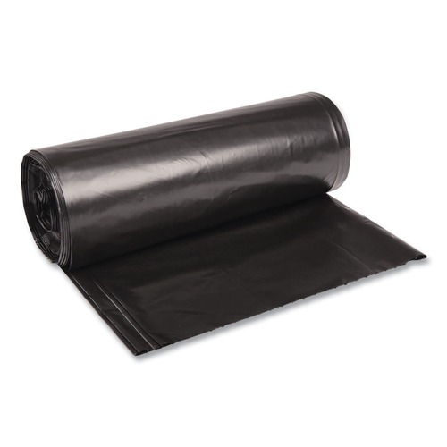 Low-Density Trash Bags | Boardwalk X7658XKKR01 38 in. x 58 in. 60 gal. 1.6 mil Recycled Low-Density Polyethylene Can Liners - Black (100/Carton) image number 0