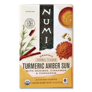 Numi 10552 1.46 oz Bag Turmeric Tea - Amber Sun (12/Box)