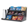 Condiment Organizers | Mind Reader COMORG2-BLK 24 in. x 11.8 in. x 12.5 in. 14-Compartment Extra Large Coffee Condiment and Accessory Organizer - Black image number 4