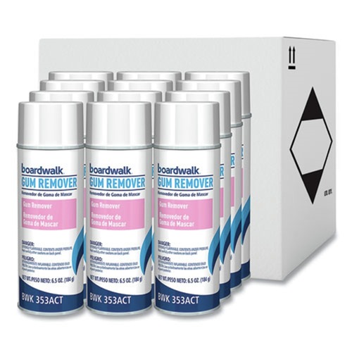 Paint, Graffiti & Gum Removers | Boardwalk CP813BOARDWK 6 oz. Aerosol Spray Chewing Gum and Candle Wax Remover (12/Carton) image number 0