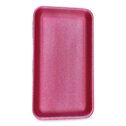 Food Containers & Lids | GEN 1525PINK 14.5 in. x 8 in. x 0.75 in. #1525 Meat Trays - Pink (250/Carton) image number 0