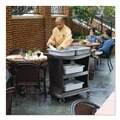 Carts | Rubbermaid Commercial FG9T6800BLA Executive 3-Shelf Service Cart - Black image number 2