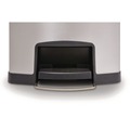 Indoor Waste Receptacles | Rubbermaid Commercial 1901999 Slim Jim 24-Gallon Front Step Style Stainless Steel Step-On Container - Black image number 4