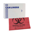 Low-Density Trash Bags | Boardwalk A8046PRK 40 in. x 46 in. 45 gal. 1.3 mil Linear Low Density Health Care Trash Can Liners - Red (100/Carton) image number 6