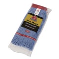 Mop Heads | Nexstep Commercial Products 97157 MaxiClean Loop-End Mop, Cotton/Synthetic, 24 oz, Blue image number 1