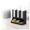 Condiment Organizers | Mind Reader UPRIGHT6BLK 11.5 in. x 6.5 in. x 15 in. 6-Section Flume Upright Coffee Condiment/Cup Organizer - Black image number 4
