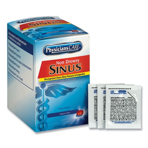 Medicines | PhysiciansCare 90087-004 Sinus Decongestant Congestion Medication (50/Box) image number 0