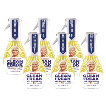 Mr. Clean 79129 Clean Freak 16 oz. Spray Bottle Deep Cleaning Mist Multi-Surface Spray - Lemon (6/Carton)