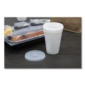 Cup Lids | Dart 16SL Plastic Straw-Slot Lid Fits 12 oz. to 24 oz. Hot/Cold Foam Cups - Translucent (1000/Carton) image number 7