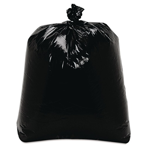 Low-Density Trash Bags | Trinity Plastics 100406 24 in. x 32 in. 16-Gallon 0.7 millimeter Flat Pack Low-Density Can Liners - Black (500/Carton) image number 0