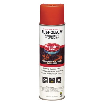 Rust-Oleum 203035 Industrial Choice 20 oz. Aerosol Can Precision Line Marking Paint - Flat/Matte Orange (12/Carton)